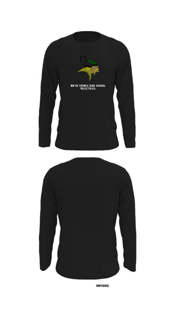 Long Sleeve Performance Shirt, North Stokes High School Volleyball, Women's Volleyball, Teamtime, Team time, sublimation, custom sports apparel, team uniforms, spirit wear, spiritwear, sports uniforms, custom shirts, team store, custom team store, fundraiser sports, apparel fundraiser