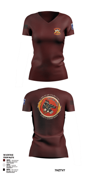 Womens Short Sleeve Vneck Shirt, FCO 4-319 AFAR, 173 IBCT(A), Army, Teamtime, Team time, sublimation, custom sports apparel, team uniforms, spirit wear, spiritwear, sports uniforms, custom shirts, team store, custom team store, fundraiser sports, apparel fundraiser