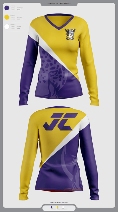 Jacksonville College Cross Country 48639105 Women's Long Sleeve V-neck Shirt - 5