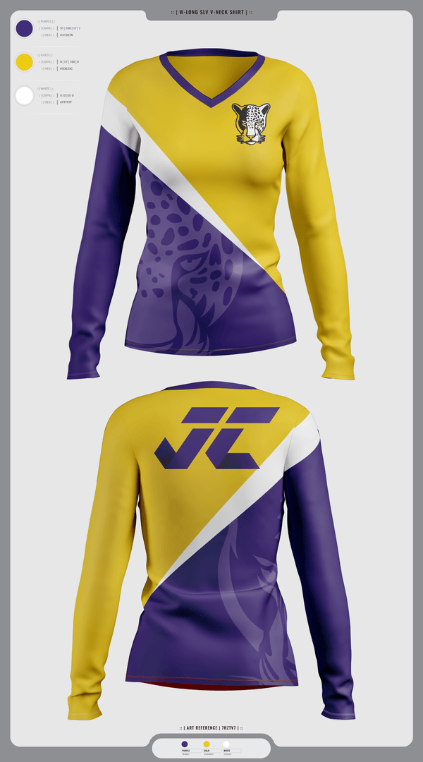 Womens Long Sleeve Vneck Shirt, Jacksonville College Cross Country, Cross Country, Teamtime, Team time, sublimation, custom sports apparel, team uniforms, spirit wear, spiritwear, sports uniforms, custom shirts, team store, custom team store, fundraiser sports, apparel fundraiser