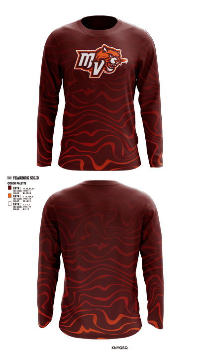 Mountain View High School Basketball 3384029 Long Sleeve Performance Shirt - 1