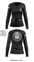 11th Infantry Division (ABN) 83666324 Women's Long Sleeve V-neck Shirt - 3