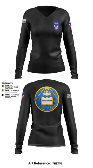 Womens Long Sleeve Vneck Shirt, 11th Infantry Division (ABN), Army, Teamtime, Team time, sublimation, custom sports apparel, team uniforms, spirit wear, spiritwear, sports uniforms, custom shirts, team store, custom team store, fundraiser sports, apparel fundraiser