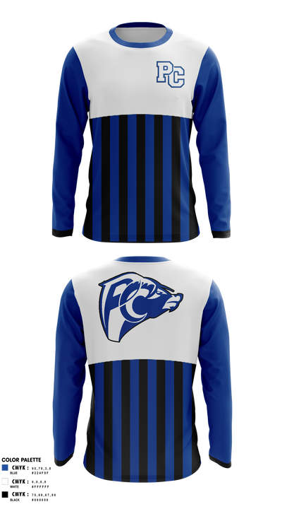 Port Chester High School Bowling 50203613 Long Sleeve Performance Shirt - 61