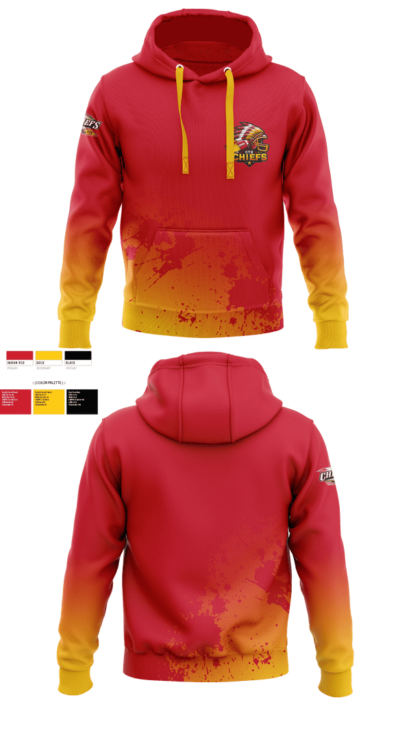 Hoodie, CTX Chiefs, Football, Teamtime, Team time, sublimation, custom sports apparel, team uniforms, spirit wear, spiritwear, sports uniforms, custom shirts, team store, custom team store, fundraiser sports, apparel fundraiser