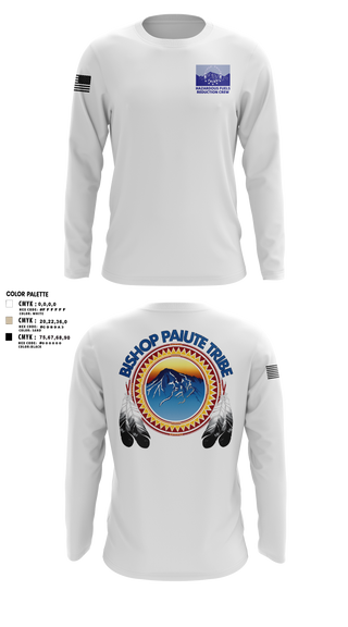 Long Sleeve Performance Shirt, Bishop Paiute EMO/ Hazardous Fiels Reduction, Fire Department, Teamtime, Team time, sublimation, custom sports apparel, team uniforms, spirit wear, spiritwear, sports uniforms, custom shirts, team store, custom team store, fundraiser sports, apparel fundraiser