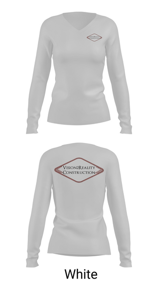 Womens Long Sleeve Vneck Shirt, Vision2Reality, , Teamtime, Team time, sublimation, custom sports apparel, team uniforms, spirit wear, spiritwear, sports uniforms, custom shirts, team store, custom team store, fundraiser sports, apparel fundraiser
