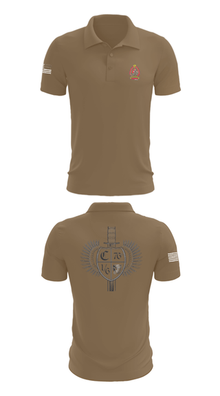 Short Sleeve Performance Polo, 1/6 Charlie company, , Teamtime, Team time, sublimation, custom sports apparel, team uniforms, spirit wear, spiritwear, sports uniforms, custom shirts, team store, custom team store, fundraiser sports, apparel fundraiser