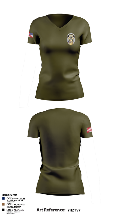 undefined Women's Short Sleeve V-neck Shirt - 2