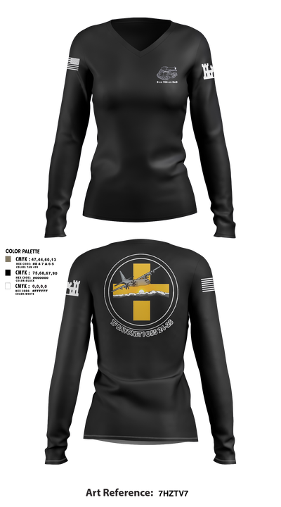 B Co 766 EN BeB 1st Platoon Armored Turtles Women's Long Sleeve V-neck Shirt - 12