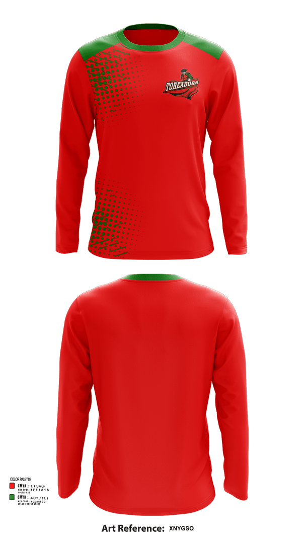Long Sleeve Performance Shirt, Boone Toreadors Track & Field, Track & Field, Teamtime, Team time, sublimation, custom sports apparel, team uniforms, spirit wear, spiritwear, sports uniforms, custom shirts, team store, custom team store, fundraiser sports, apparel fundraiser