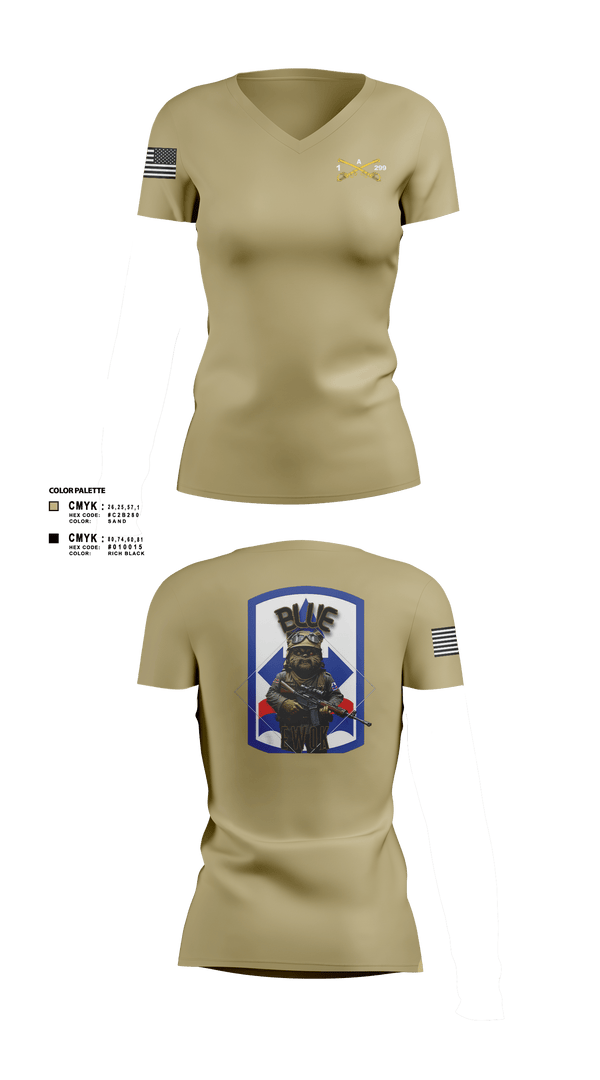 Womens Short Sleeve Vneck Shirt, Bad boyzBlue Ewok, Army, Teamtime, Team time, sublimation, custom sports apparel, team uniforms, spirit wear, spiritwear, sports uniforms, custom shirts, team store, custom team store, fundraiser sports, apparel fundraiser