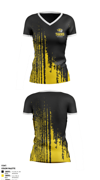 Womens Short Sleeve Vneck Shirt, Halls Junior High School, Softball, Teamtime, Team time, sublimation, custom sports apparel, team uniforms, spirit wear, spiritwear, sports uniforms, custom shirts, team store, custom team store, fundraiser sports, apparel fundraiser