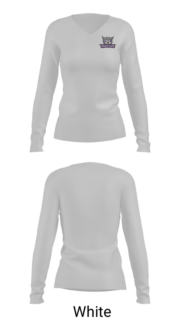 Womens Long Sleeve Vneck Shirt, Weber State University Golf, Golf, Teamtime, Team time, sublimation, custom sports apparel, team uniforms, spirit wear, spiritwear, sports uniforms, custom shirts, team store, custom team store, fundraiser sports, apparel fundraiser