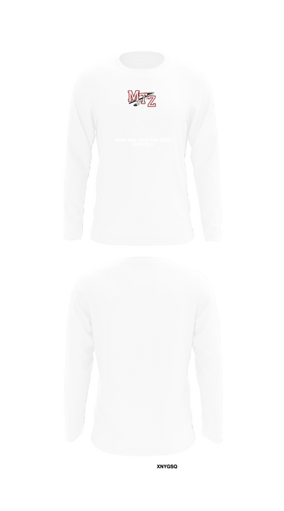 Mount Zion Junior High School Basketball 45826560 Long Sleeve Performance Shirt - 8