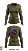 3D MLG CLR-37 49550102 Women's Long Sleeve V-neck Shirt - 2