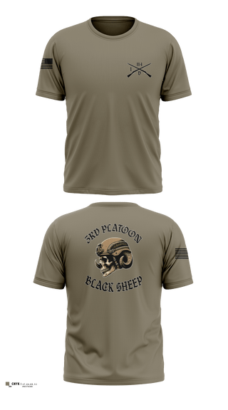 Short Sleeve Performance Shirt, 3rd PLT Black SheepDelta company 114, Army, Teamtime, Team time, sublimation, custom sports apparel, team uniforms, spirit wear, spiritwear, sports uniforms, custom shirts, team store, custom team store, fundraiser sports, apparel fundraiser