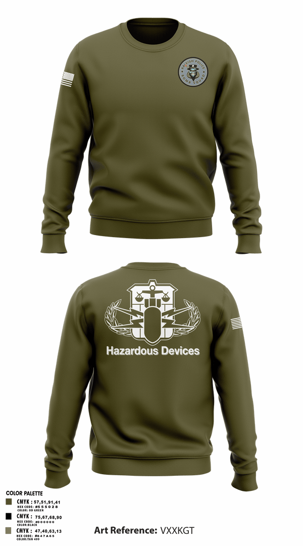 Crew Neck Sweatshirt, Raleigh Police Bomb Squad, Police, Teamtime, Team time, sublimation, custom sports apparel, team uniforms, spirit wear, spiritwear, sports uniforms, custom shirts, team store, custom team store, fundraiser sports, apparel fundraiser