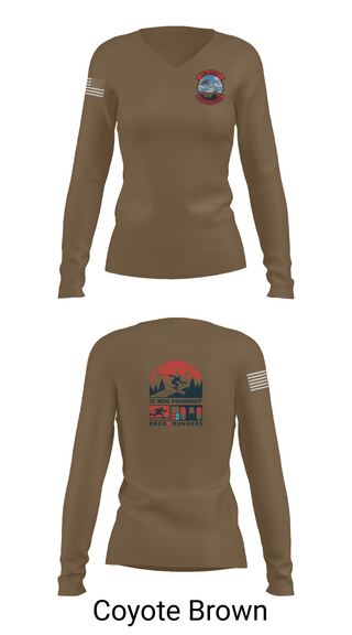 Womens Long Sleeve Vneck Shirt 1, 75 HCOS SGGD, Air Force, Teamtime, Team time, sublimation, custom sports apparel, team uniforms, spirit wear, spiritwear, sports uniforms, custom shirts, team store, custom team store, fundraiser sports, apparel fundraiser