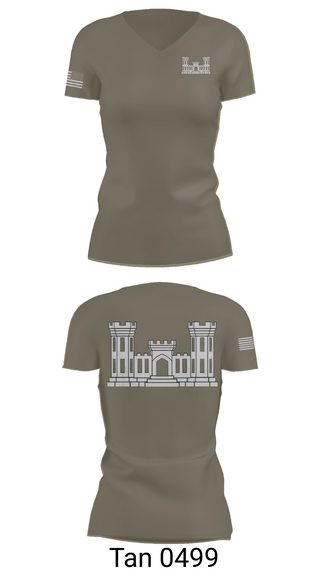 Womens Short Sleeve Vneck Shirt, 250TH ENGINEERING COMPANY, National Guard, Teamtime, Team time, sublimation, custom sports apparel, team uniforms, spirit wear, spiritwear, sports uniforms, custom shirts, team store, custom team store, fundraiser sports, apparel fundraiser
