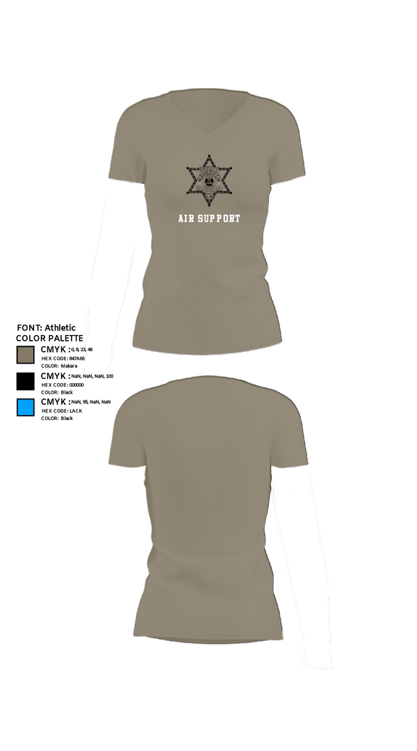 Womens Short Sleeve Vneck Shirt, Air Support, , Teamtime, Team time, sublimation, custom sports apparel, team uniforms, spirit wear, spiritwear, sports uniforms, custom shirts, team store, custom team store, fundraiser sports, apparel fundraiser