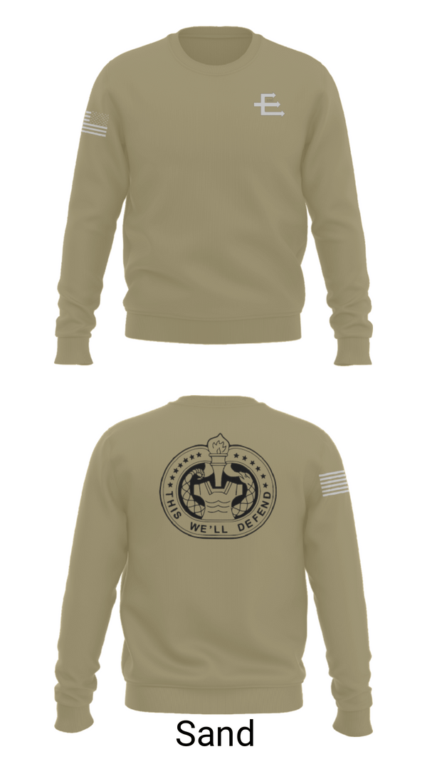 Crew Neck Sweatshirt, E/701, Army, Teamtime, Team time, sublimation, custom sports apparel, team uniforms, spirit wear, spiritwear, sports uniforms, custom shirts, team store, custom team store, fundraiser sports, apparel fundraiser