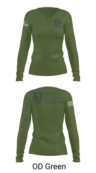 Womens Long Sleeve Vneck Shirt, CCoE NCOA Charlie Branch, , Teamtime, Team time, sublimation, custom sports apparel, team uniforms, spirit wear, spiritwear, sports uniforms, custom shirts, team store, custom team store, fundraiser sports, apparel fundraiser