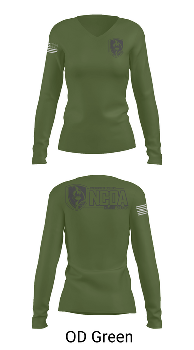 CCoE NCOA Charlie Branch 15308230 Women's Long Sleeve V-neck Shirt - 57