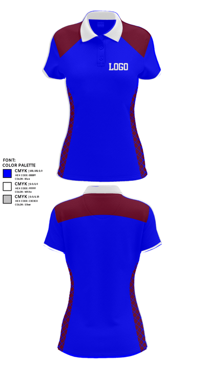 Carson High School Tennis 79130160 Women's Short Sleeve Performance Polo  - 34