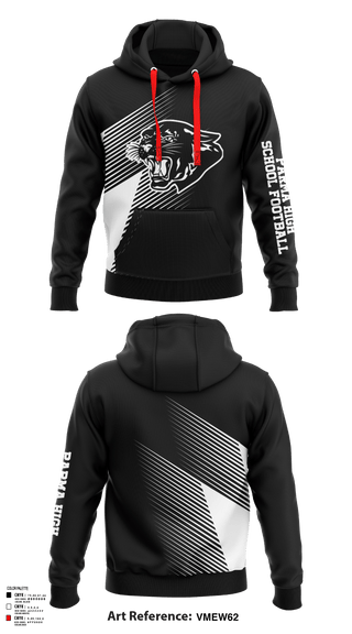 Hoodie, Parma High School Football, Football, Teamtime, Team time, sublimation, custom sports apparel, team uniforms, spirit wear, spiritwear, sports uniforms, custom shirts, team store, custom team store, fundraiser sports, apparel fundraiser