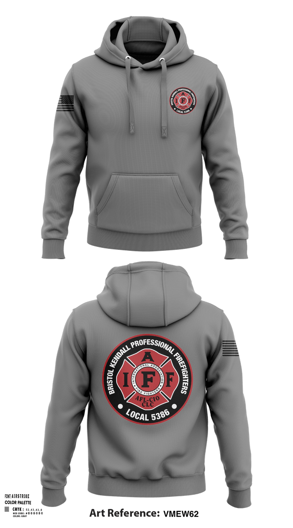 Hoodie, Local 5386, Fire Department, Teamtime, Team time, sublimation, custom sports apparel, team uniforms, spirit wear, spiritwear, sports uniforms, custom shirts, team store, custom team store, fundraiser sports, apparel fundraiser