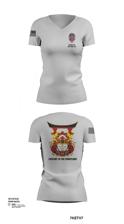 343rd Medical Hospital Augmentation Detachment 45513256 Women's Short Sleeve V-neck Shirt - 147