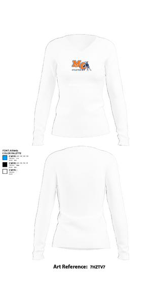 Womens Long Sleeve Vneck Shirt, Morton College Soccer, Women's Soccer, Teamtime, Team time, sublimation, custom sports apparel, team uniforms, spirit wear, spiritwear, sports uniforms, custom shirts, team store, custom team store, fundraiser sports, apparel fundraiser