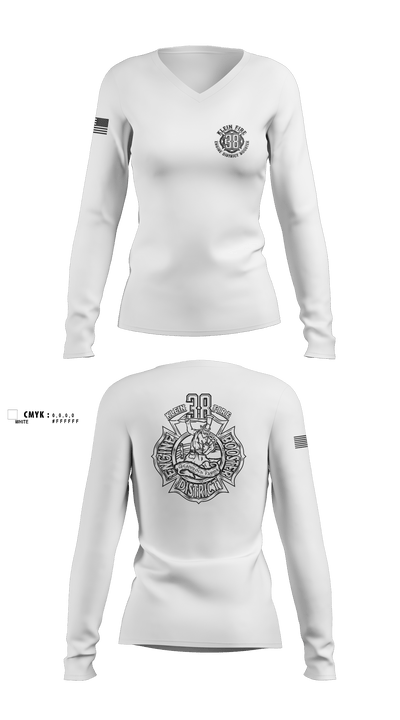 Klein Fire 38 11019570 Women's Long Sleeve V-neck Shirt - 5