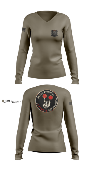 Womens Long Sleeve Vneck Shirt 1, Mals-26, Marines, Teamtime, Team time, sublimation, custom sports apparel, team uniforms, spirit wear, spiritwear, sports uniforms, custom shirts, team store, custom team store, fundraiser sports, apparel fundraiser