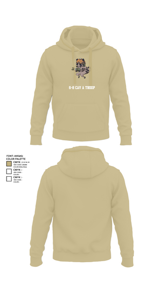 Hoodie, 6-8 CAV A Troop, Army, Teamtime, Team time, sublimation, custom sports apparel, team uniforms, spirit wear, spiritwear, sports uniforms, custom shirts, team store, custom team store, fundraiser sports, apparel fundraiser
