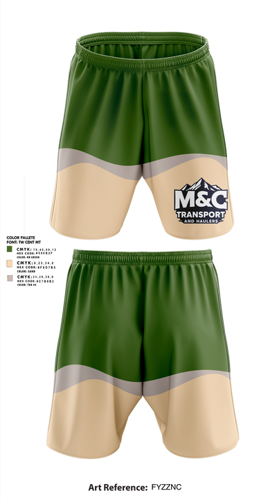 M&C transport and hauling 95362155 Athletic Shorts With Pockets - 1