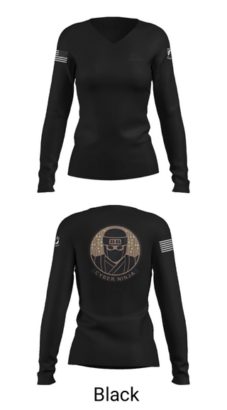 Women's Long Sleeve Vneck Shirt, 35th COMMS, Air Force, Teamtime, Team time, sublimation, custom sports apparel, team uniforms, spirit wear, spiritwear, sports uniforms, custom shirts, team store, custom team store, fundraiser sports, apparel fundraiser