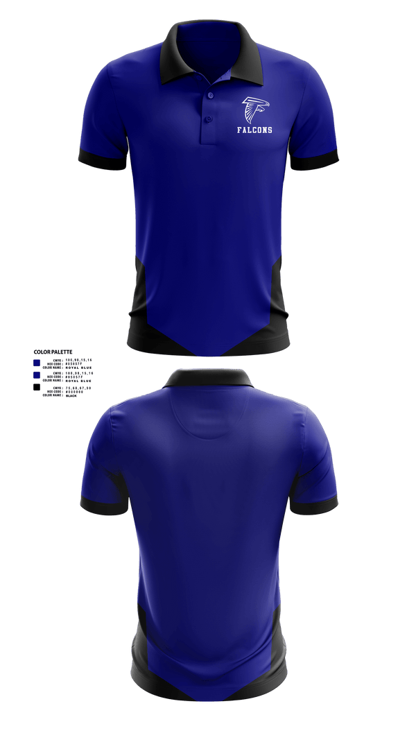 Short Sleeve Performance Polo, Falcons, Men's Basketball, Teamtime, Team time, sublimation, custom sports apparel, team uniforms, spirit wear, spiritwear, sports uniforms, custom shirts, team store, custom team store, fundraiser sports, apparel fundraiser
