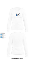 R.E. Mountain Secondary School 55892103 Women's Long Sleeve V-neck Shirt -1 15