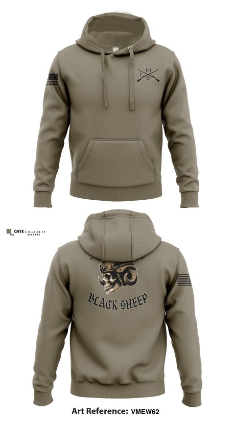 Hoodie, 3rd PLT Black SheepDelta company 114, Army, Teamtime, Team time, sublimation, custom sports apparel, team uniforms, spirit wear, spiritwear, sports uniforms, custom shirts, team store, custom team store, fundraiser sports, apparel fundraiser