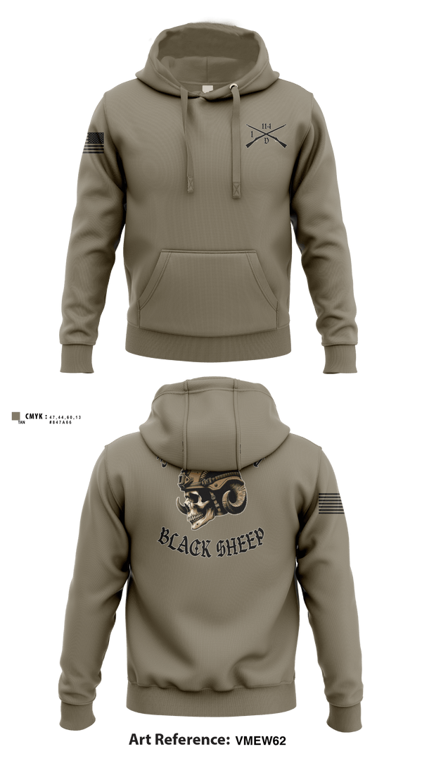 Hoodie, 3rd PLT Black SheepDelta company 114, Army, Teamtime, Team time, sublimation, custom sports apparel, team uniforms, spirit wear, spiritwear, sports uniforms, custom shirts, team store, custom team store, fundraiser sports, apparel fundraiser