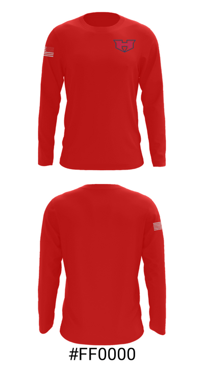White House Heritage High School Track 18717489 Long Sleeve Performance Shirt - 18