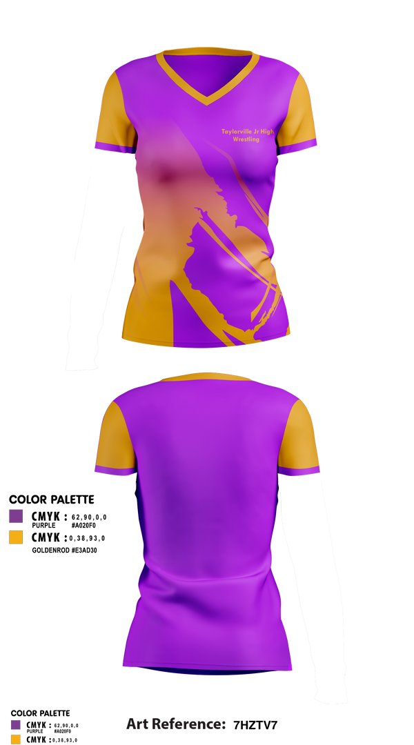 Womens Short Sleeve Vneck Shirt, Taylorville Jr High, Wrestling, Teamtime, Team time, sublimation, custom sports apparel, team uniforms, spirit wear, spiritwear, sports uniforms, custom shirts, team store, custom team store, fundraiser sports, apparel fundraiser