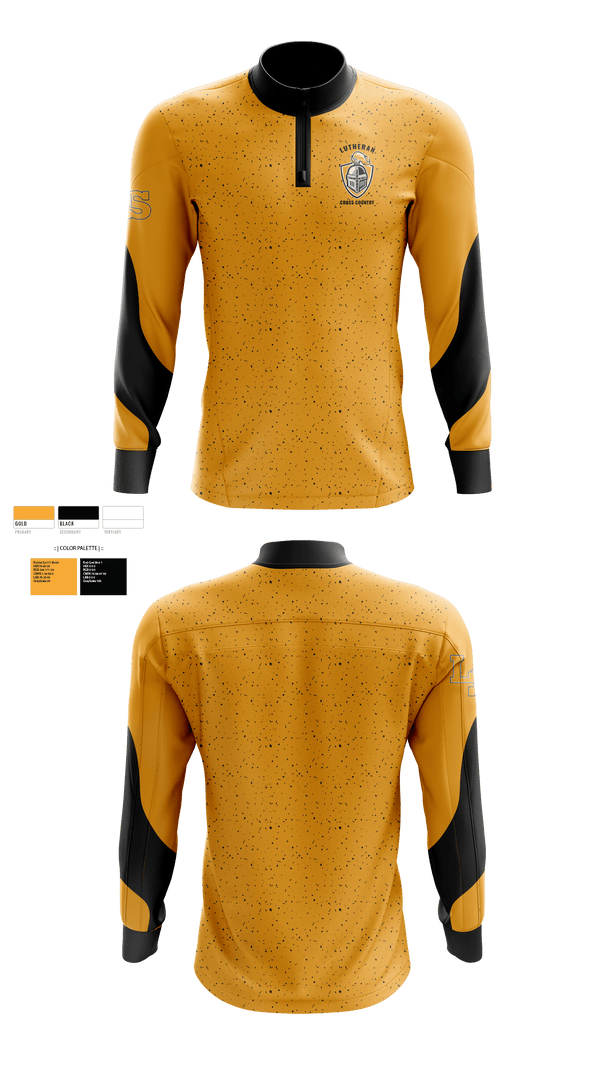 Quarter Zip Jacket, Lutheran High School South Cross Country, Cross Country, Teamtime, Team time, sublimation, custom sports apparel, team uniforms, spirit wear, spiritwear, sports uniforms, custom shirts, team store, custom team store, fundraiser sports, apparel fundraiser