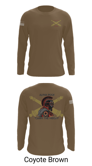 Long Sleeve Performance Shirt, ALPHA ROCK, Army, Teamtime, Team time, sublimation, custom sports apparel, team uniforms, spirit wear, spiritwear, sports uniforms, custom shirts, team store, custom team store, fundraiser sports, apparel fundraiser