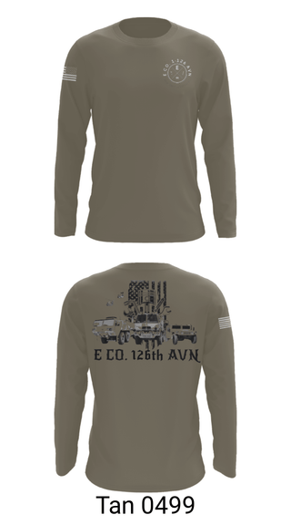 Long Sleeve Performance Shirt, B Co. 1-126AVN, Army, Teamtime, Team time, sublimation, custom sports apparel, team uniforms, spirit wear, spiritwear, sports uniforms, custom shirts, team store, custom team store, fundraiser sports, apparel fundraiser