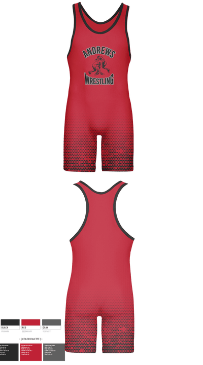 Andrews Wildcats 74502940 Wrestling Singlet - 5