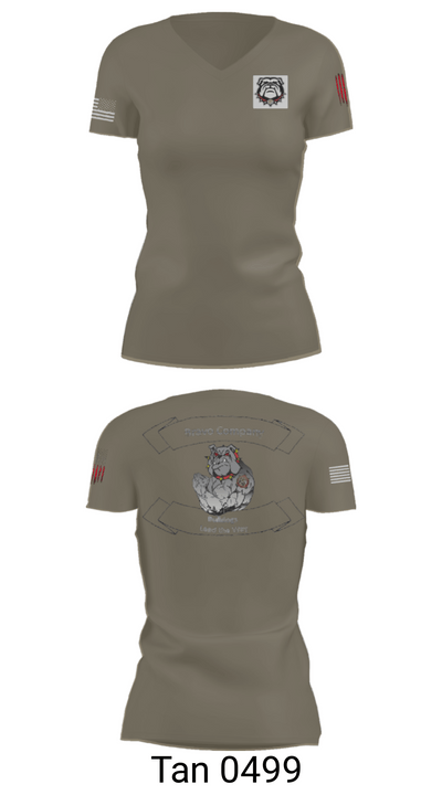 16TH ordnance Bravo Company 57552298 Women's Short Sleeve V-neck Shirt - 68