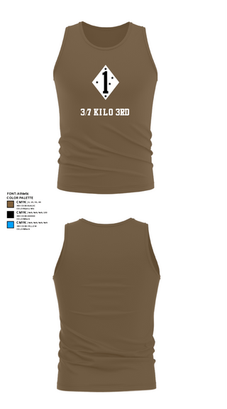 Tank Top, 3/7 Kilo 3rd, Marines, Teamtime, Team time, sublimation, custom sports apparel, team uniforms, spirit wear, spiritwear, sports uniforms, custom shirts, team store, custom team store, fundraiser sports, apparel fundraiser